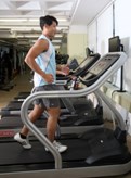 Jogging on treadmill 