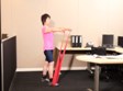 Rubber band resistance training in office